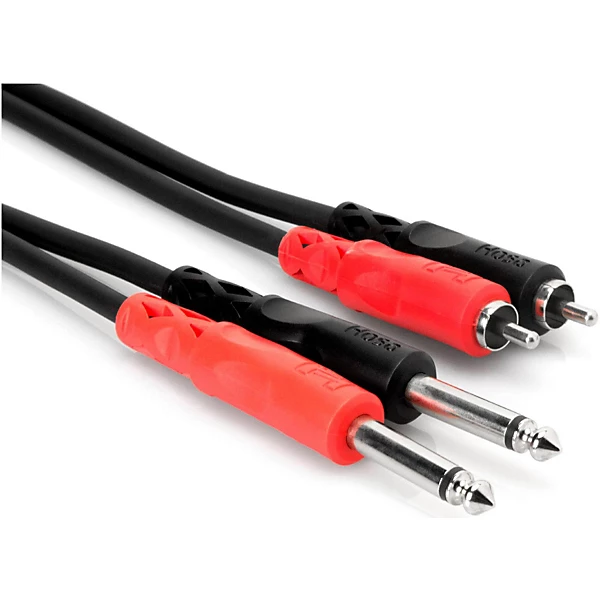 CPR 202 Stereo Interconnect Dual 1 4 in TS to RCA 2 m