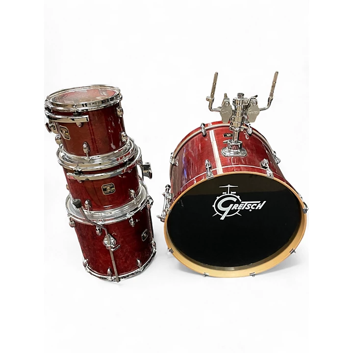 Gretsch Drums Used Gretsch Drums 4 Piece Catalina Birch Red Drum Kit.gc