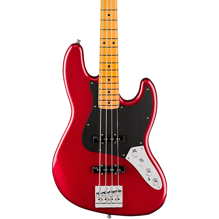 American Ultra II Jazz Bass Maple Fingerboard Sinister Red