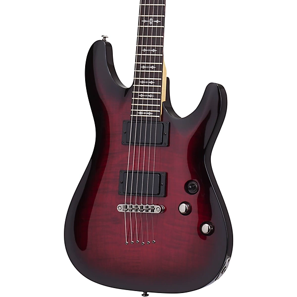 Schecter Guitar Research Demon 6 Electric Guitar Crimson Red Burst