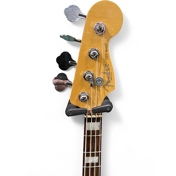 Fender Used 2013 Fender American Select Jazz Bass Honey Burst Electric Bass Guitar.gc