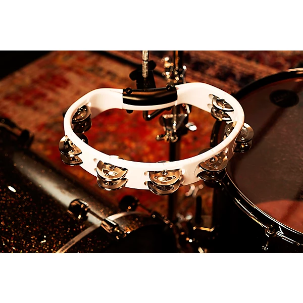 Headliner Series Mountable Molded ABS Tambourine White