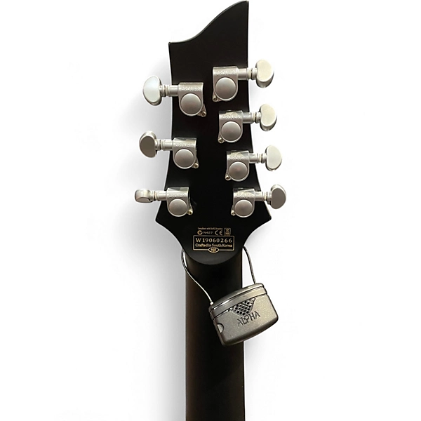 Used Schecter Guitar Research DAMIEN PLATINUM 7 Flat Black Solid Body Electric Guitar