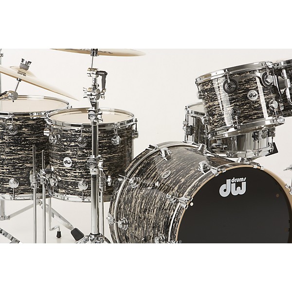 DW Collector's Series 5 Piece Shell Pack Black Oyster Chrome Hardware