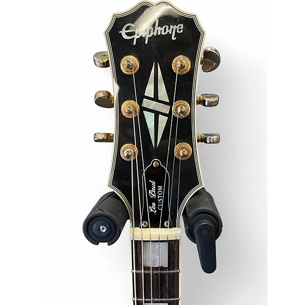 Epiphone Used Epiphone Les Paul Custom Black Solid Body Electric Guitar