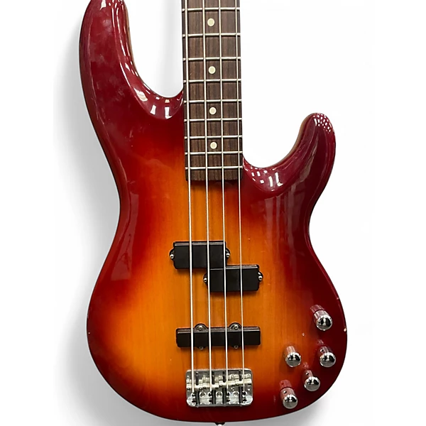 Used Fender Zone PJ bass Cherry Sunburst Electric Bass Guitar