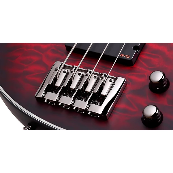Hellraiser Extreme 4 Electric Bass Guitar Satin Crimson Red Burst