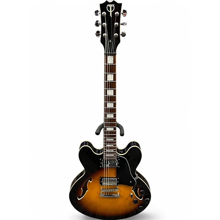 Teton Used Teton DOUBLE CUTAWAY 2 Color Sunburst Hollow Body Electric Guitar.gc