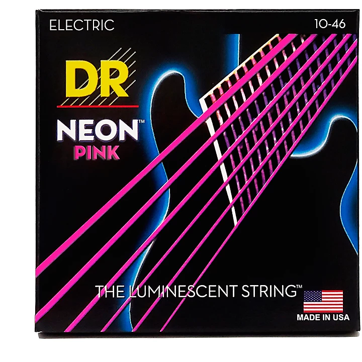 NEON Hi Def Pink SuperStrings Medium Electric Guitar Strings