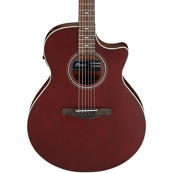 AE100 Grand Auditorium Acoustic Electric Guitar Burgundy Flat