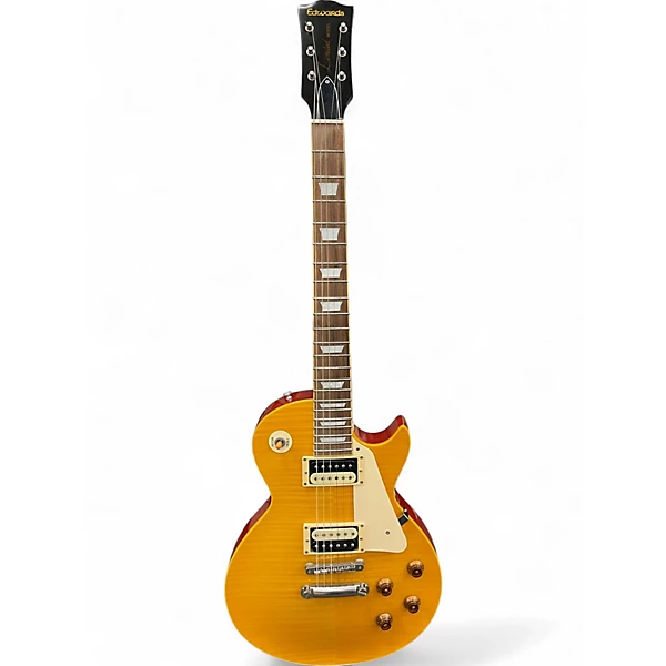 Used Edwards E LP 98 LTS Lemonburst Solid Body Electric Guitar