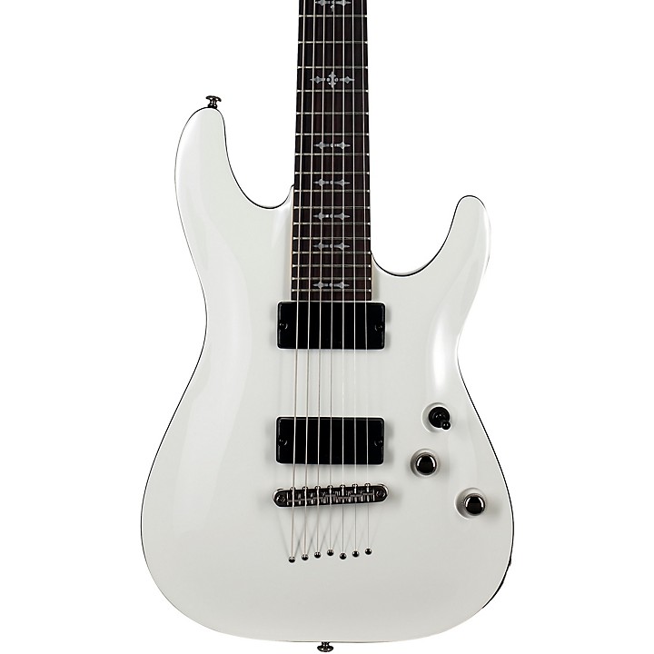 Demon 7 7 String Electric Guitar Vintage White