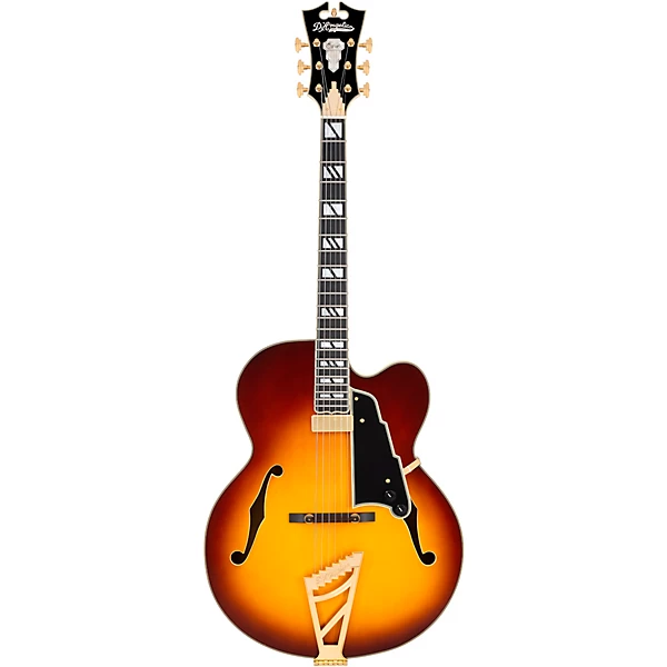 Excel EXL 1 Hollowbody Electric Guitar w Seymour Duncan Johnny Smith Mini Humbucker Dark Iced Tea Burst