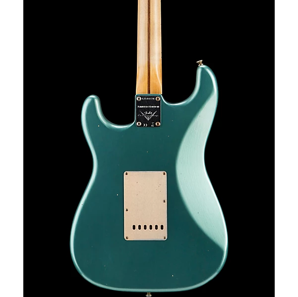 Fender Custom Shop 55 Dual Mag Stratocaster Journeyman Relic Maple Fingerboard Limited Edition Electric Guitar Super Faded Aged Sherwood Green Metallic
