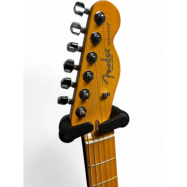 Used Fender American Professional II Telecaster Thinline Limited Edition Transparent Daphne Blue Hollow Body Electric Guitar