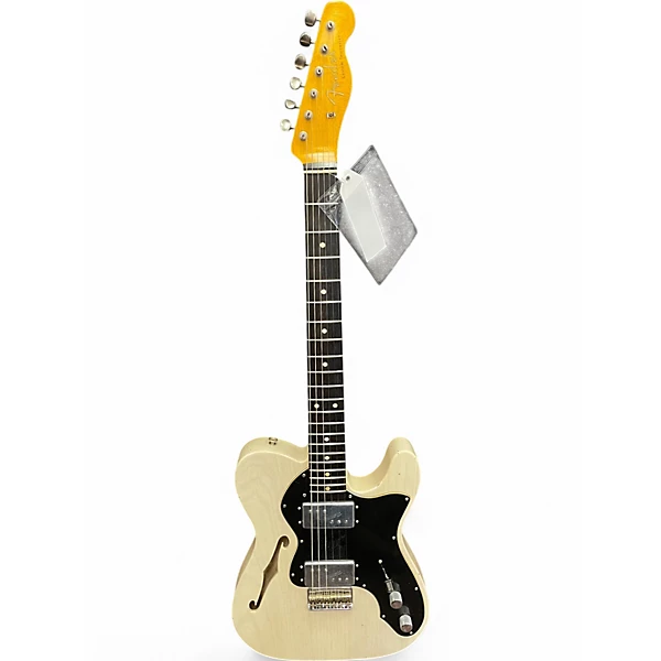 Vintage 1972 Fender CUSTOM SHOP Reissue Thinline Telecaster Antique White Hollow Body Electric Guitar