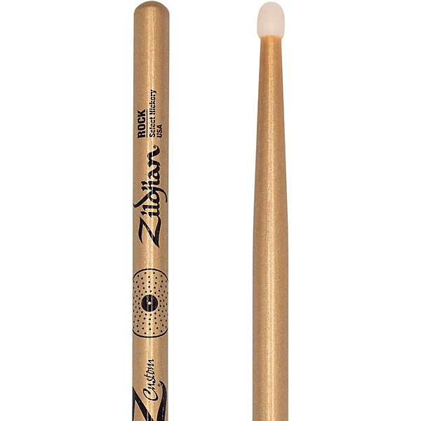 Limited Edition Z Custom Gold Chroma Drumsticks 5B Nylon
