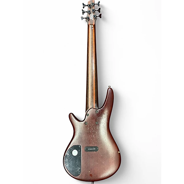 Used Ibanez SR506 6 String brown mahogany Electric Bass Guitar