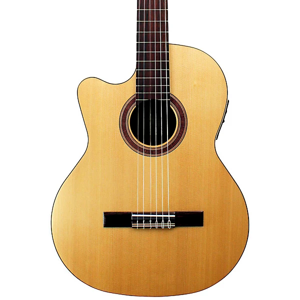 Kremona Rondo Thin Line Left Handed Classical Acoustic Electric Guitar Natural