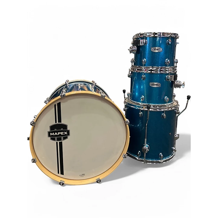Mapex Used Mapex 4 Piece Pro M Blue Drum Kit.gc