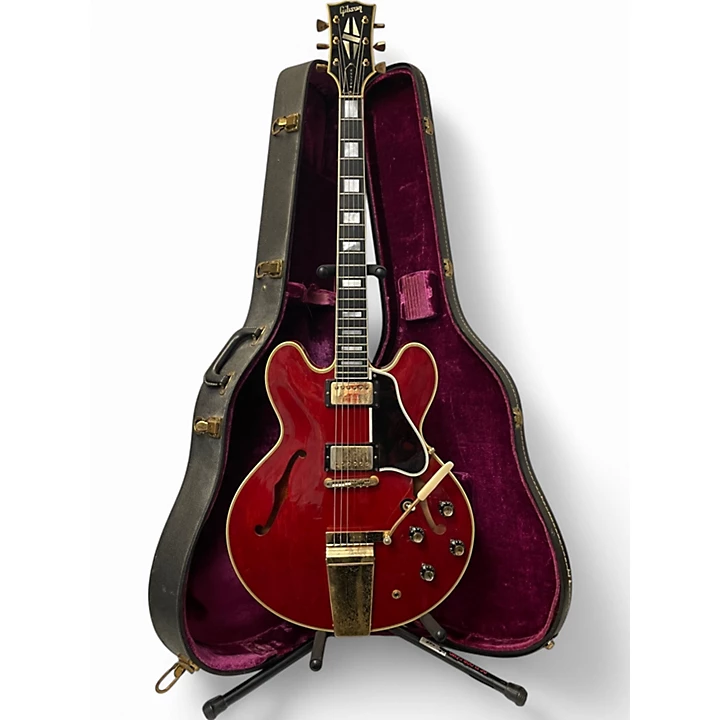 Vintage 1966 Gibson ES 355 Cherry Hollow Body Electric Guitar