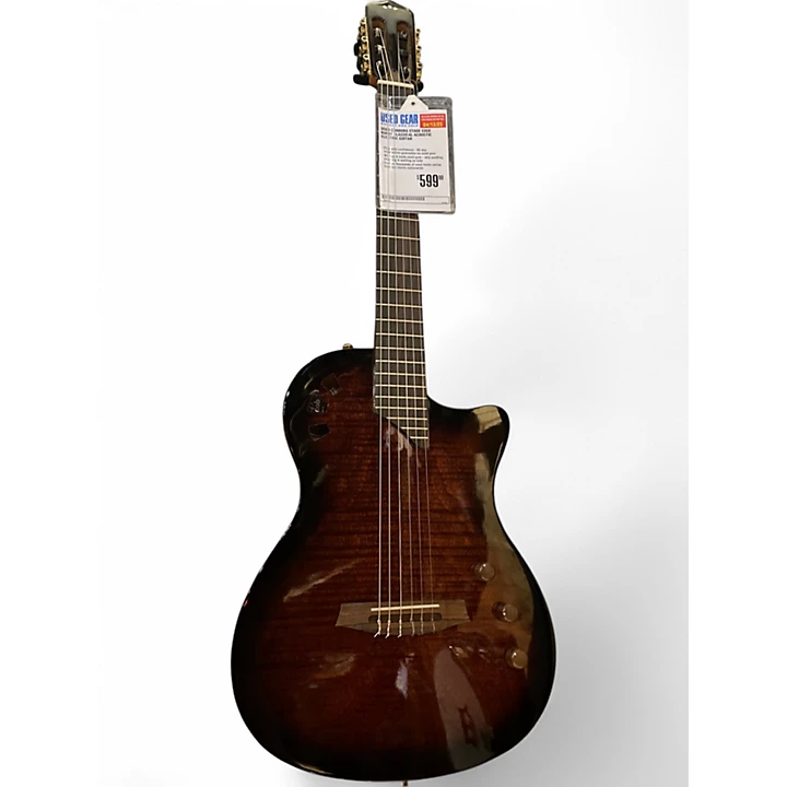 Used Cordoba Stage Edge Burst Classical Acoustic Electric Guitar