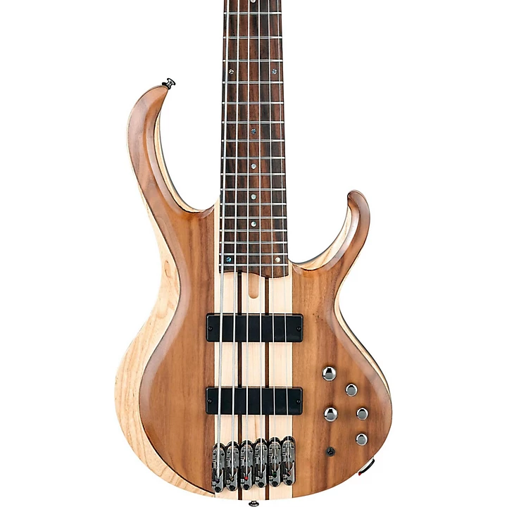 BTB746 6 String Electric Bass Guitar Low Gloss Natural