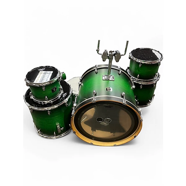 Gretsch Drums Used Gretsch Drums 6 Piece Catalina Maple Trans Green Drum Kit.gc