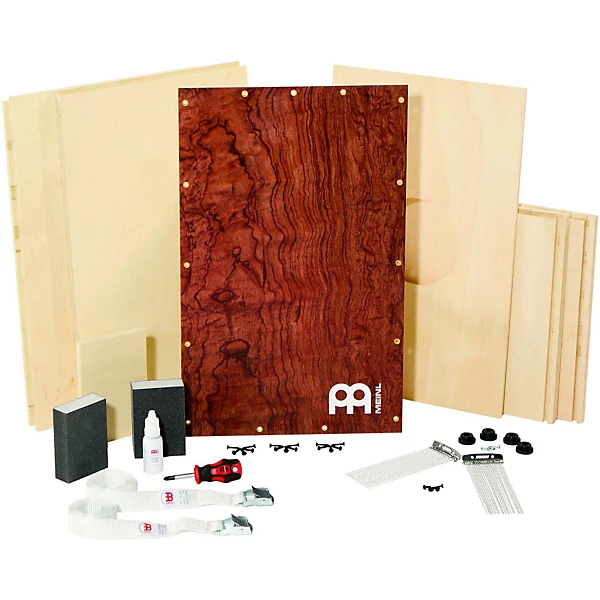 Deluxe Make Your Own Cajon Bubinga Burl Frontplate