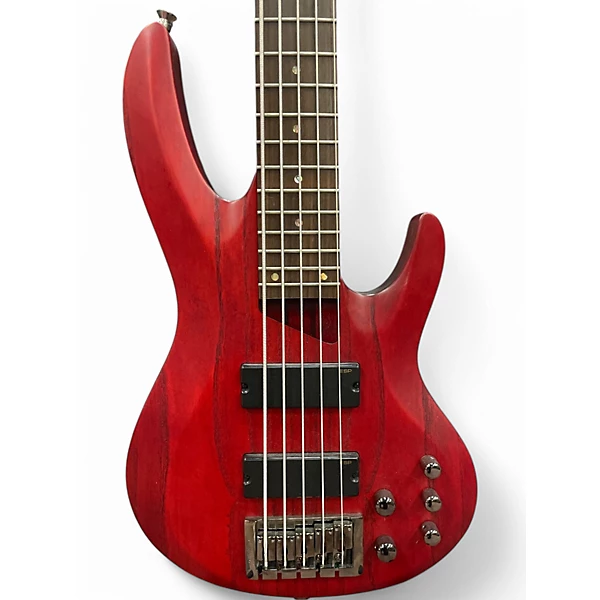 ESP Used ESP LTD B335 5 String Trans Red Electric Bass Guitar.gc