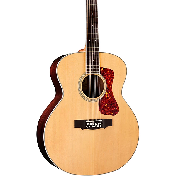 Guild F 2512E Deluxe Rosewood Westerly Collection Jumbo 12 String Acoustic Electric Guitar Natural