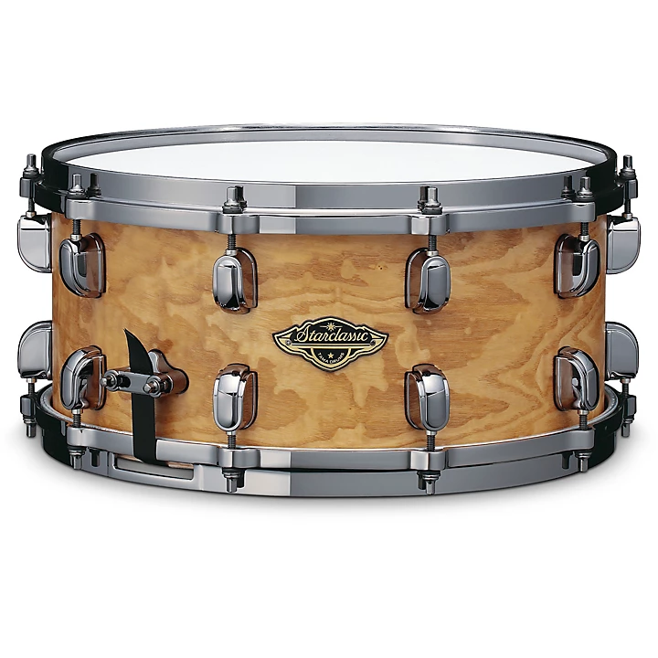 Starclassic Walnut Birch Snare Drum With Black Nickel Hardware