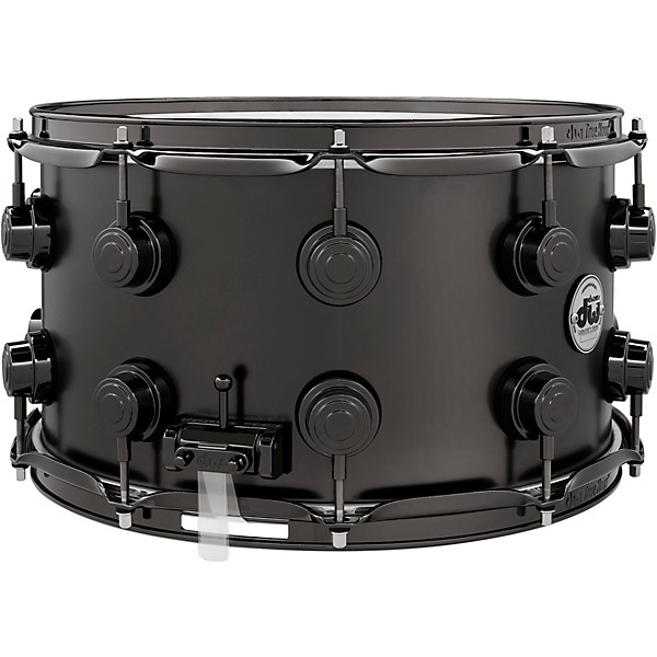DW Collector's Series Satin Black Over Brass Snare Drum With Black Nickel Hardware 14 x 8 in.