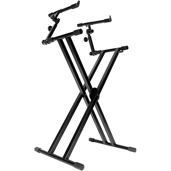 On Stage Double X Ergo Lok Keyboard Stand with 2nd Tier Level 1 L30366004000000.gc