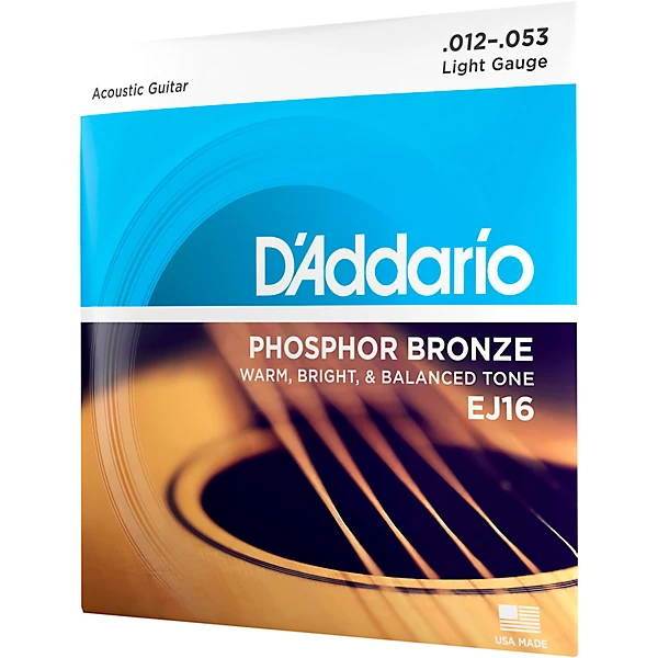 EJ16 Phosphor Bronze Light Acoustic Guitar Strings Single Pack