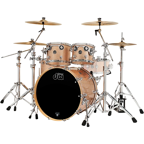DW 4 Piece Performance Series Shell Pack with 22 in. Bass Drum Bermuda Sparkle