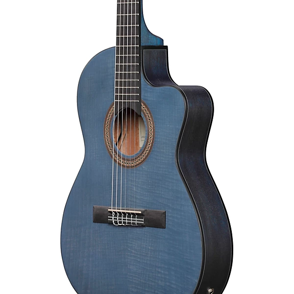 GA5MHTCE Classical Nylon String Acoustic Electric Guitar Blue Berry