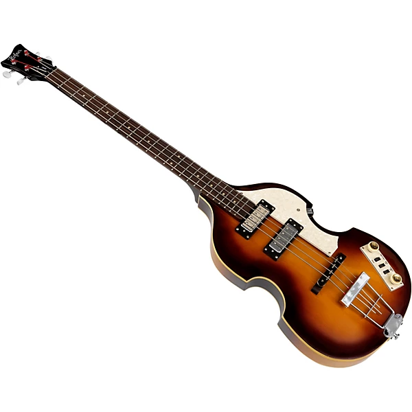 Hofner Ignition Series Short Scale Violin Bass Guitar with Cavern Pickup Spacing Sunburst