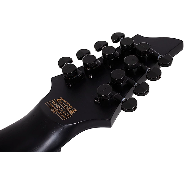 Schecter Guitar Research PT 8 MS Black Ops Left Handed Electric Guitar Satin Black Open Pore