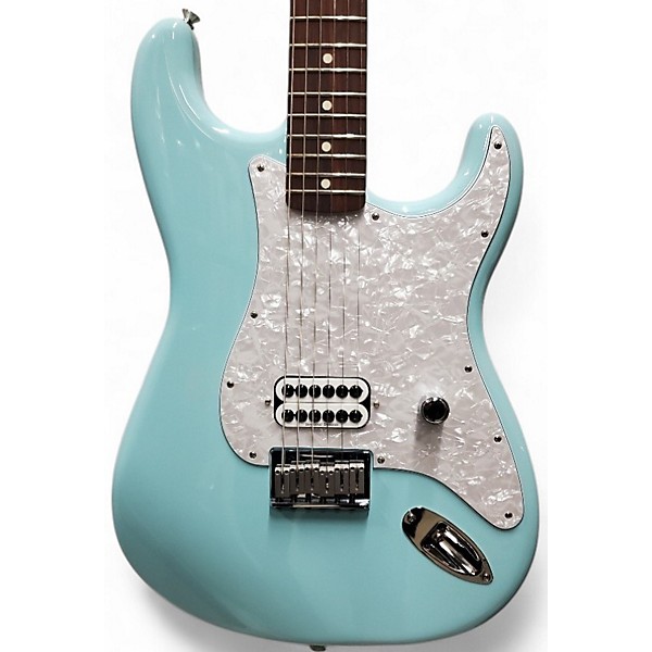 Used Fender Tom Delonge Signature Stratocaster Daphne Blue Solid Body Electric Guitar