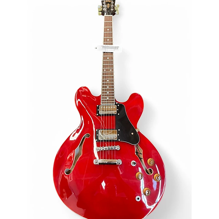 Wilkinson Used Wilkinson VSA500CR Cherry Hollow Body Electric Guitar.gc