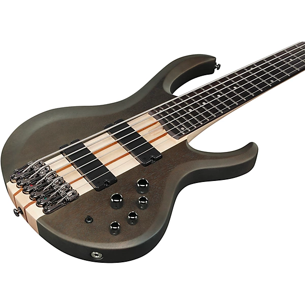 Ibanez BTB606 6 String Electric Bass Guitar Transparent Gray Flat