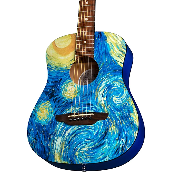Luna Safari Starry Night 3/4 Size Travel Acoustic Guitar