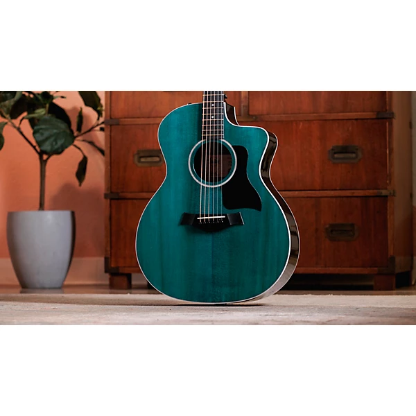 214ce Special Edition Grand Auditorium Acoustic Electric Guitar Trans Blue
