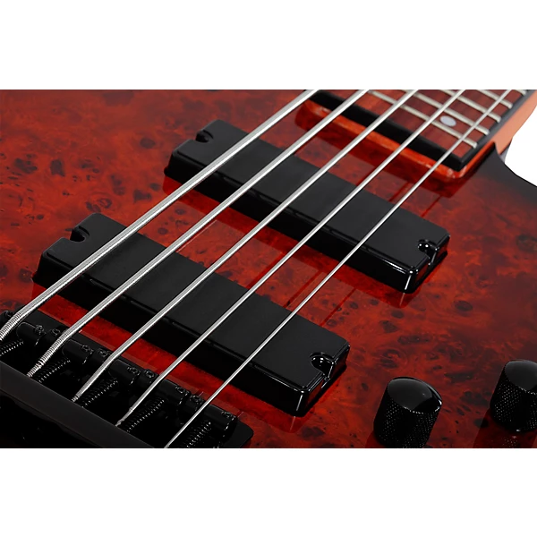 Schecter Guitar Research C 5 Standard 5 String Electric Bass Guitar Tobacco Burl