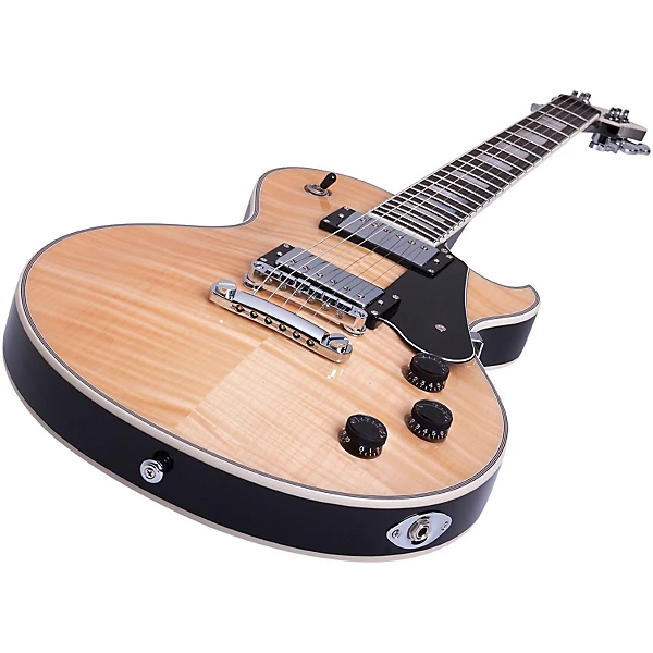 Schecter Guitar Research Solo II Custom Electric Guitar Gloss Natural Top with Black Back