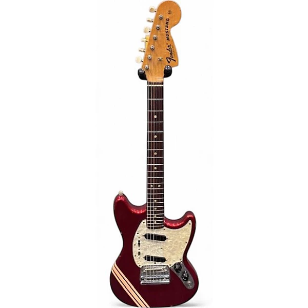 Vintage 1972 Fender Mustang Competition Red Solid Body Electric Guitar
