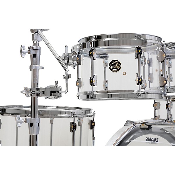 Volume Series 5 Piece Seamless Acrylic Shell Pack With 22 Bass Drum Clear