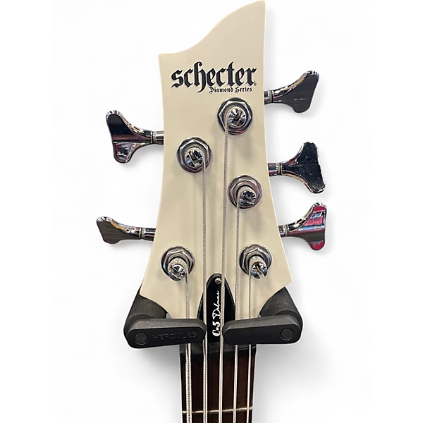 Used Schecter Guitar Research C 5 DELUXE SATIN WHITE Electric Bass Guitar