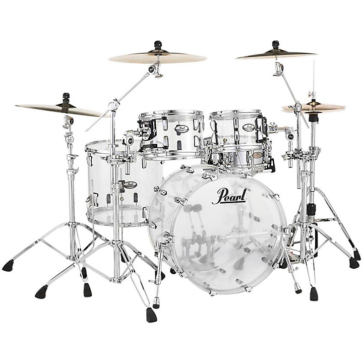 Pearl Crystal Beat 4 Piece New Fusion Shell Pack Ultra Clear